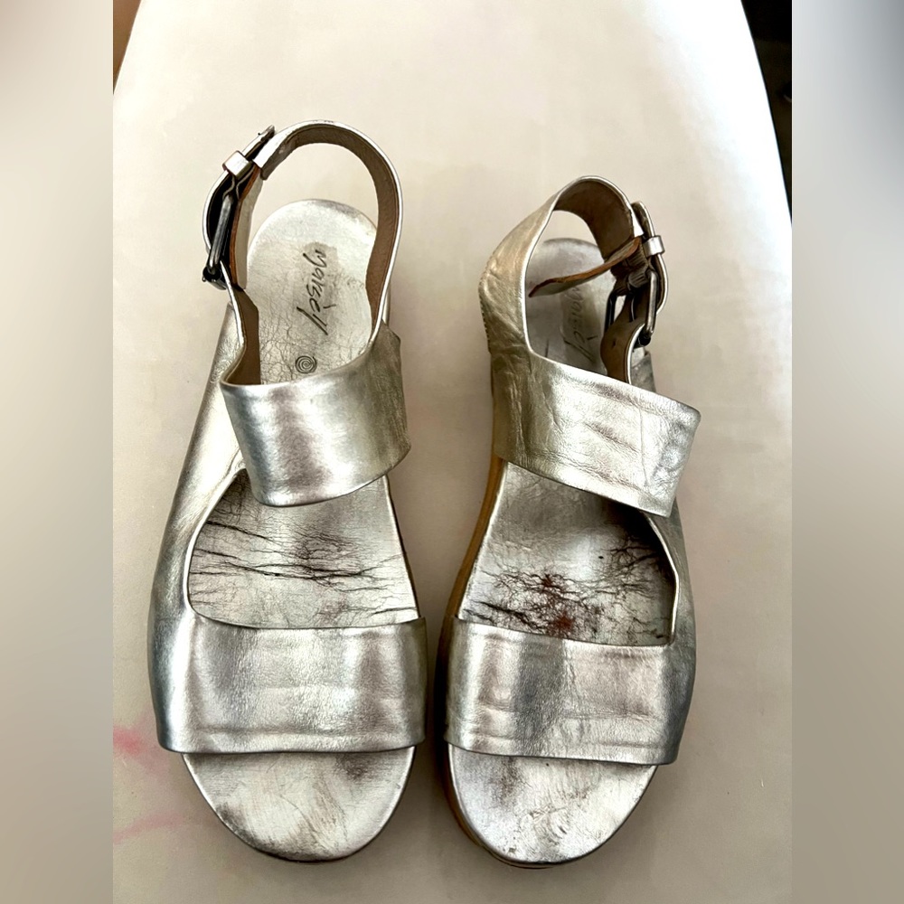 Marsell silver metallic sandals size 39
